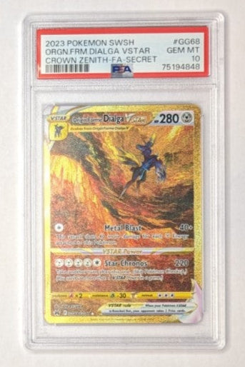 Origin Forme Dialga VSTAR #GG68 Pokemon Crown Zenith PSA 10